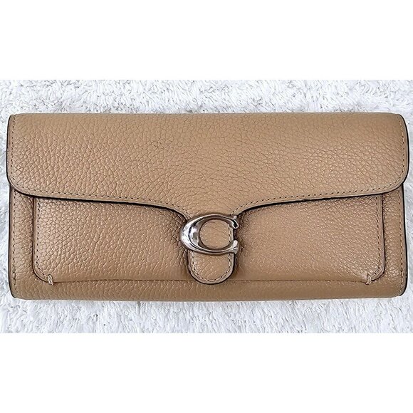 COACH 93983 Tabby Stone Pebble Leather Long Tri-Fold Wallet - Picture 2 of 15